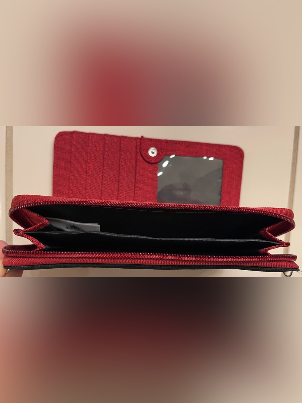 Disney Mickey Mouse Red and Black Walt Disney World Canvas Pouch - Picture 4 of 4